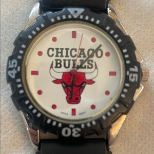 Vintage Chicago Bulls Black and White Watch